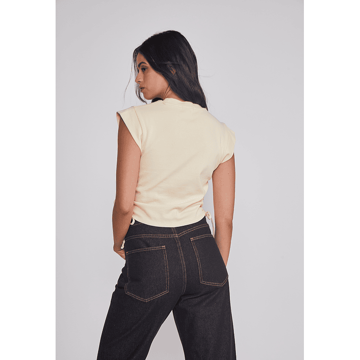 Polera Mujer Ajustador Costados Amarillo Sioux 2