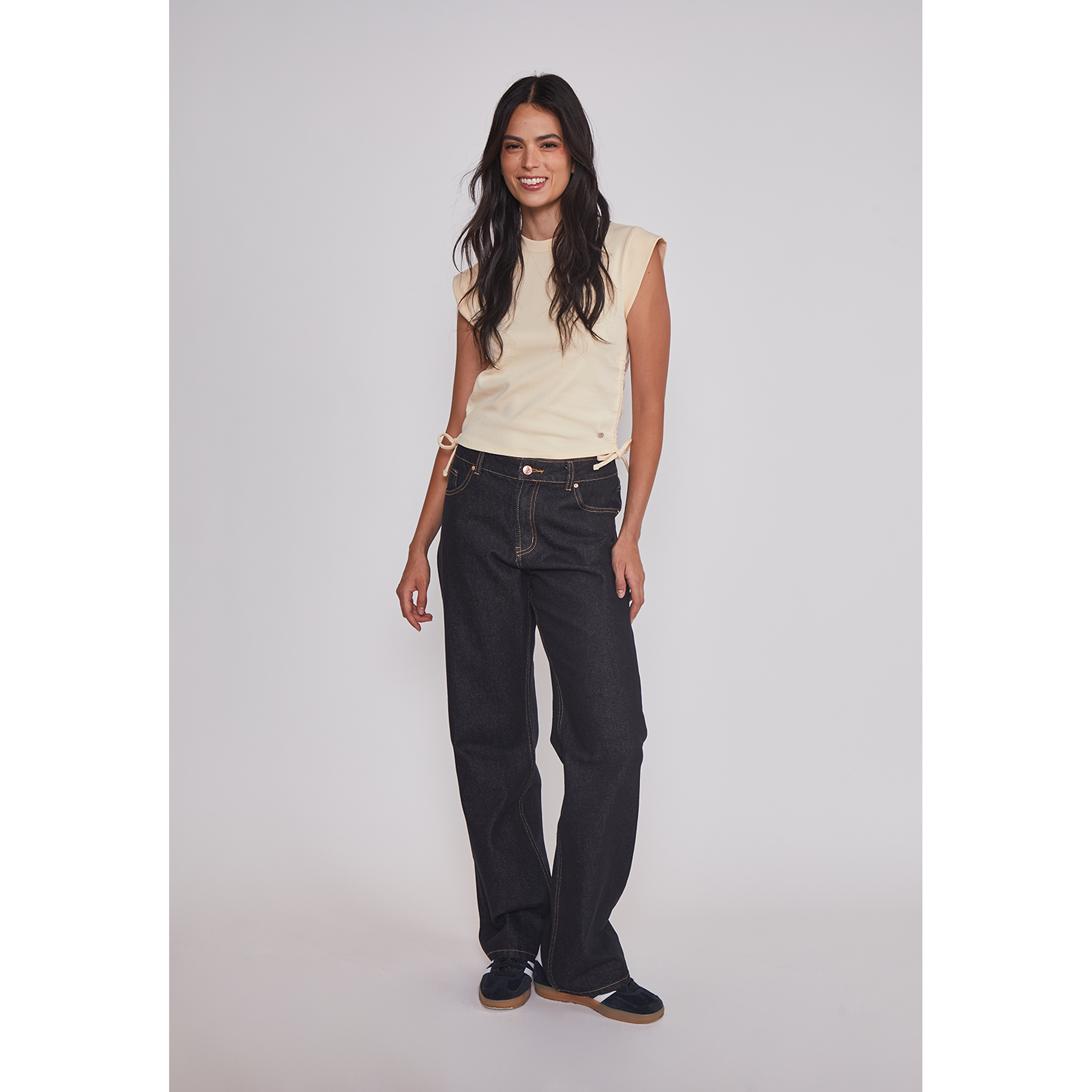 Polera Mujer Ajustador Costados Amarillo Sioux 3