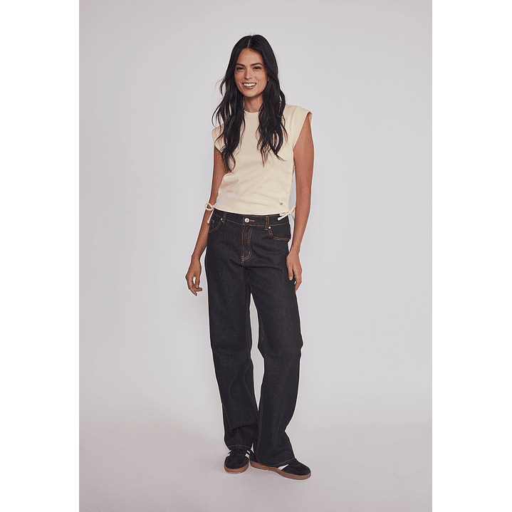 Polera Mujer Ajustador Costados Amarillo Sioux 3