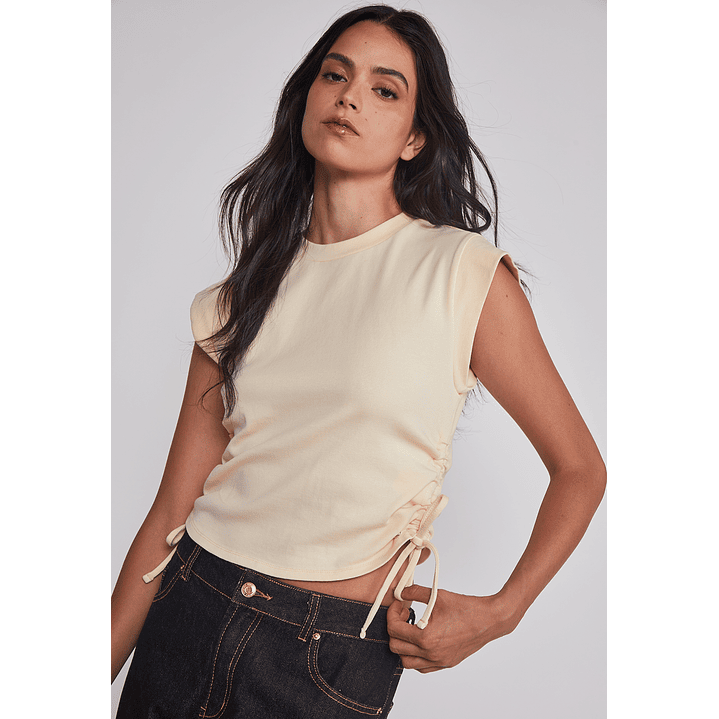 Polera Mujer Ajustador Costados Amarillo Sioux 5