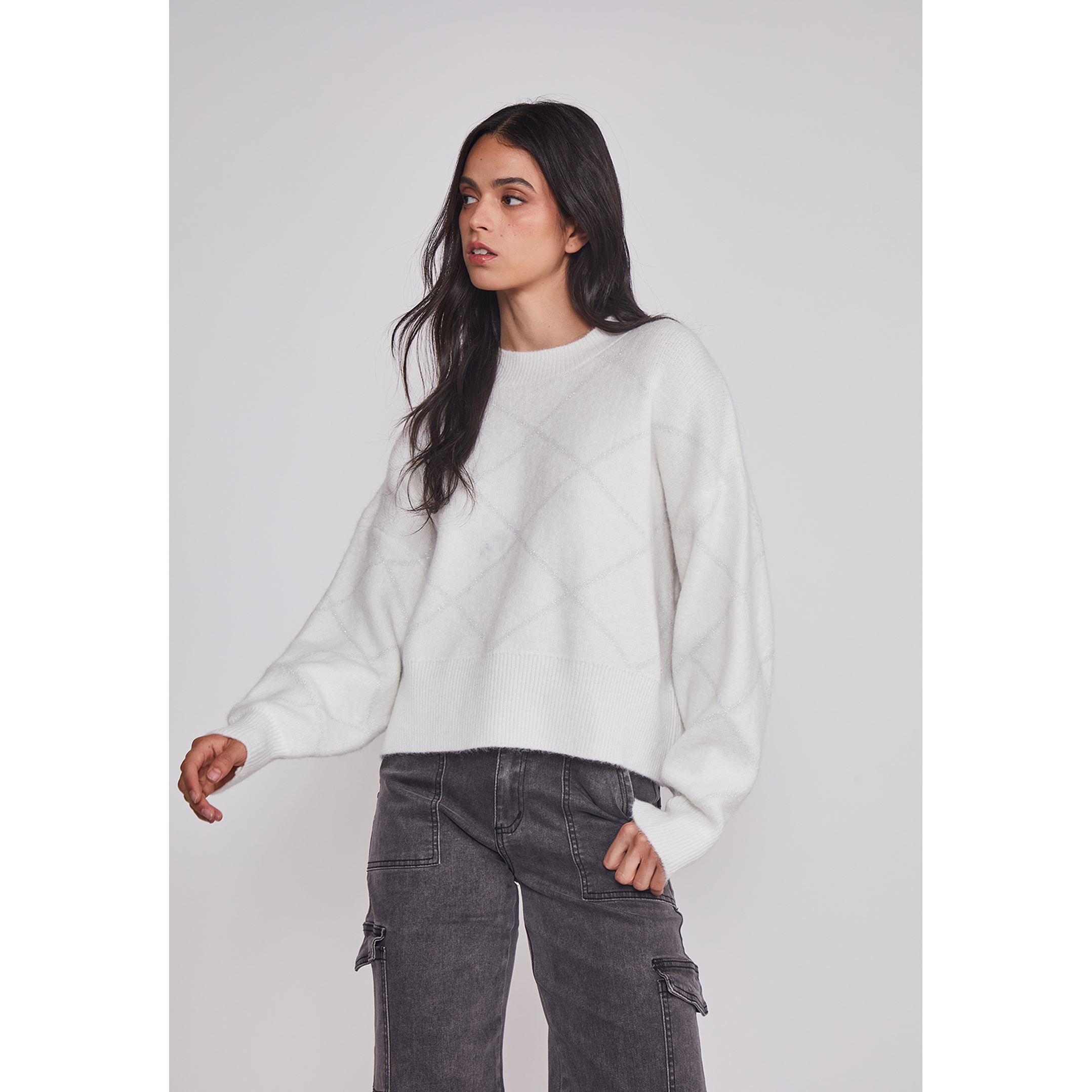 Jeans Mujer Cargo Tiro Alto Negro Sioux 5