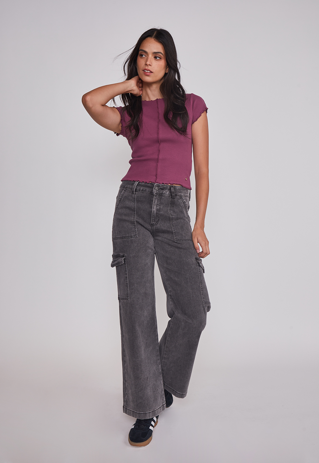 Polera Mujer Rulet Costura Burdeo Sioux 5