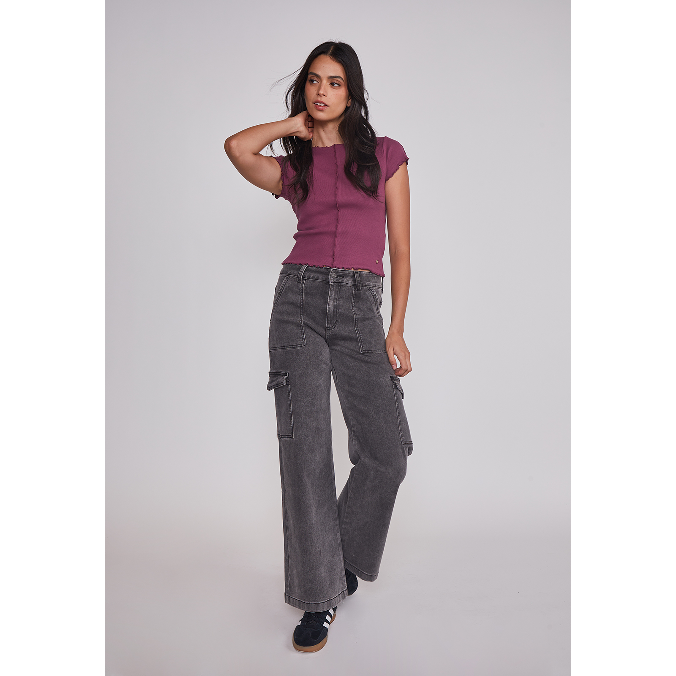 Polera Mujer Rulet Costura Burdeo Sioux 5