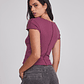 Polera Mujer Rulet Costura Burdeo Sioux - Miniatura 2