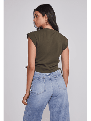 Polera Mujer Ajustador Costados Verde Sioux