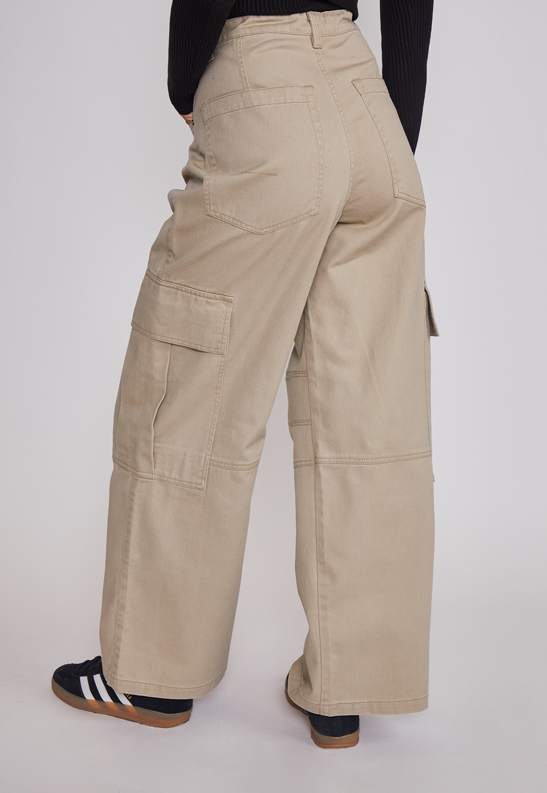 Pantalón Mujer Cargo Super Baggy Beige Sioux 2