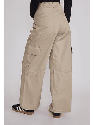 Pantalón Mujer Cargo Super Baggy Beige Sioux