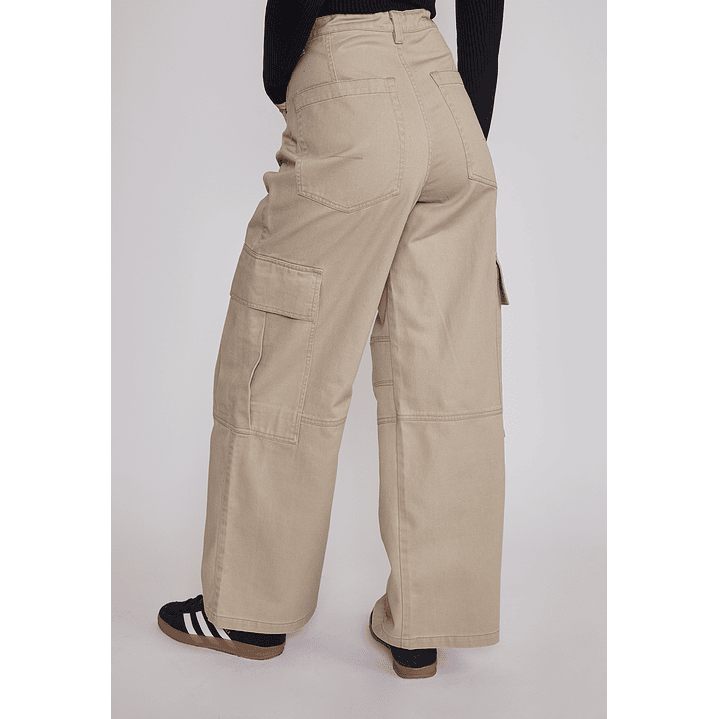 Pantalón Mujer Cargo Super Baggy Beige Sioux 2
