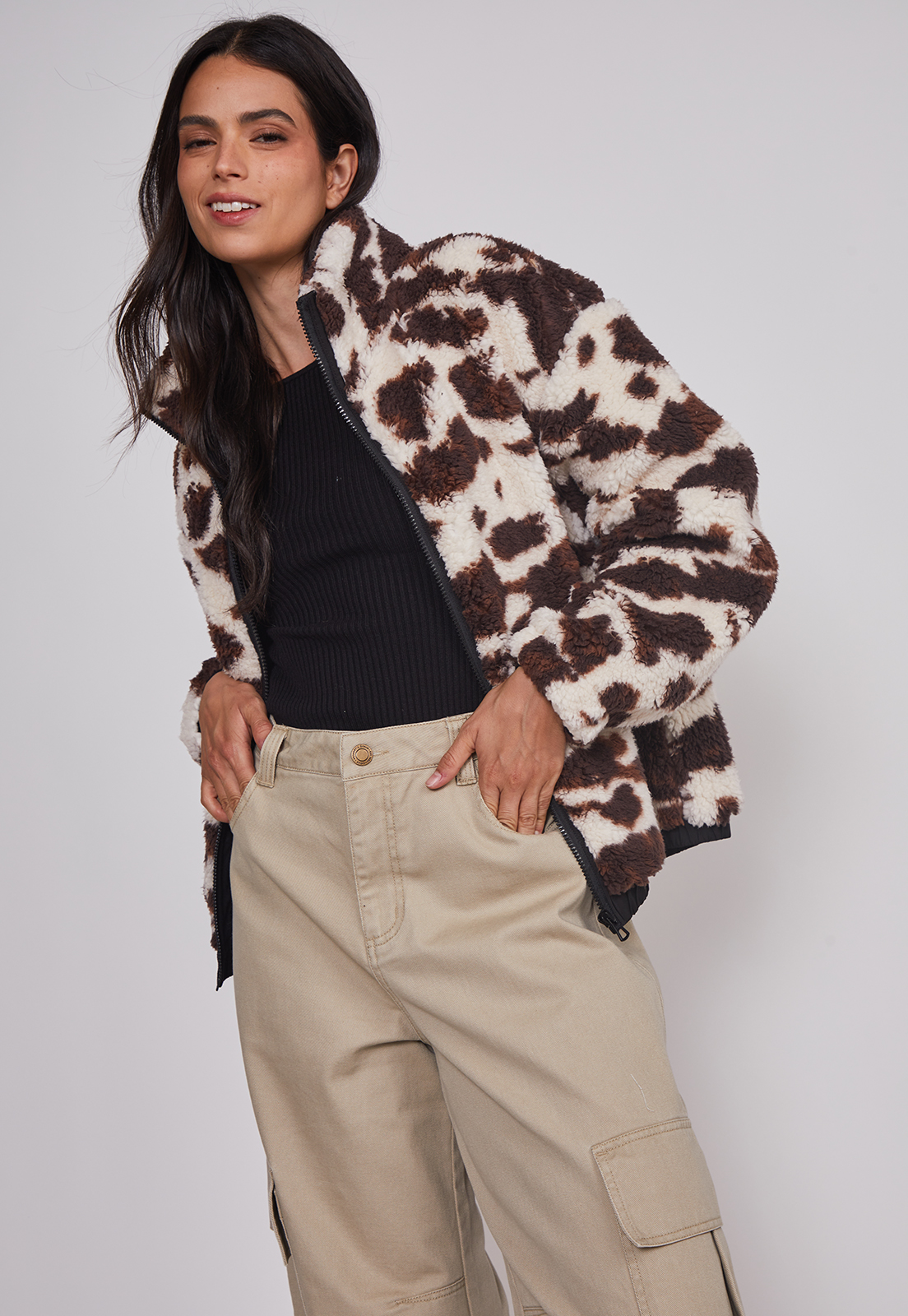 Pantalón Mujer Cargo Super Baggy Beige Sioux 3