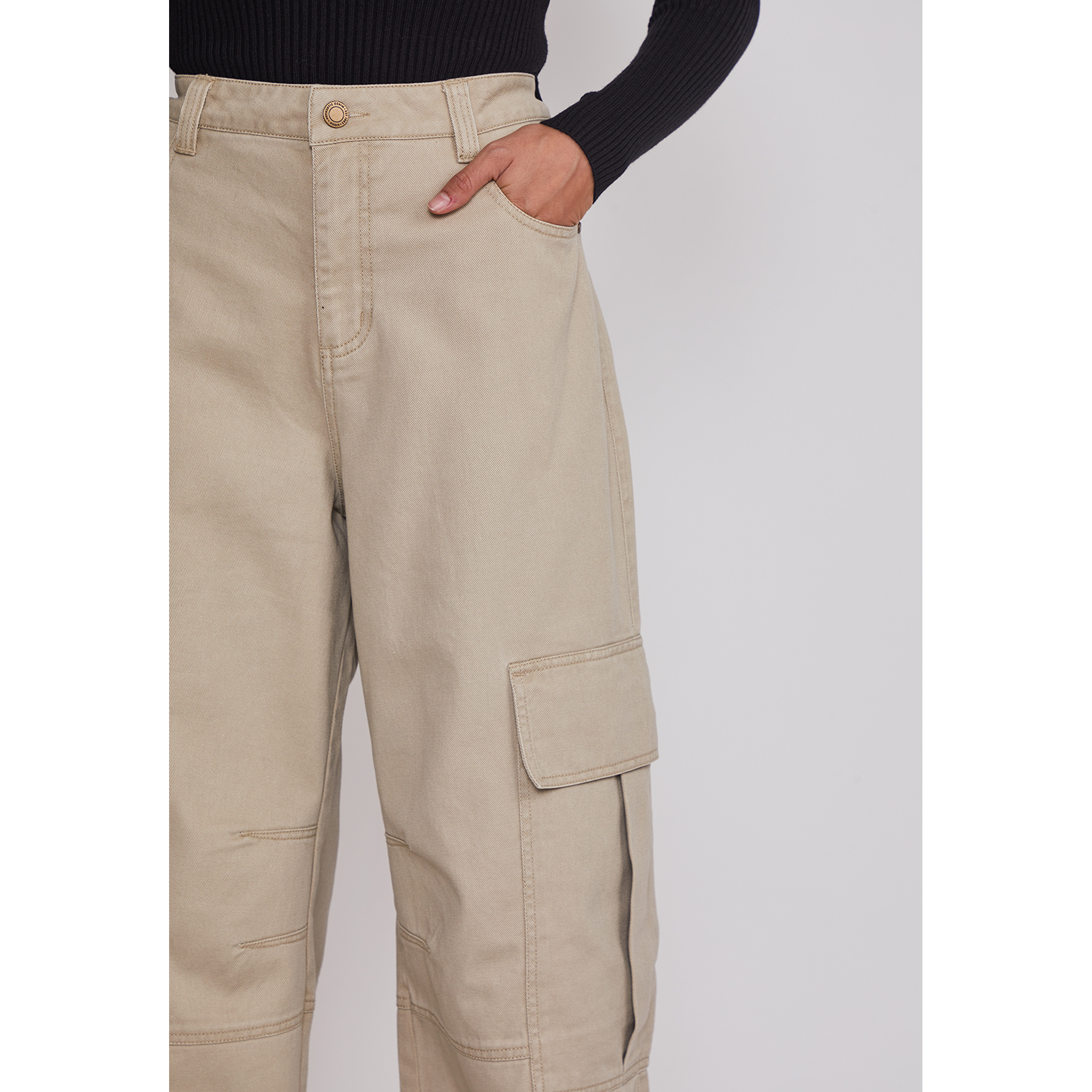 Pantalón Mujer Cargo Super Baggy Beige Sioux 4