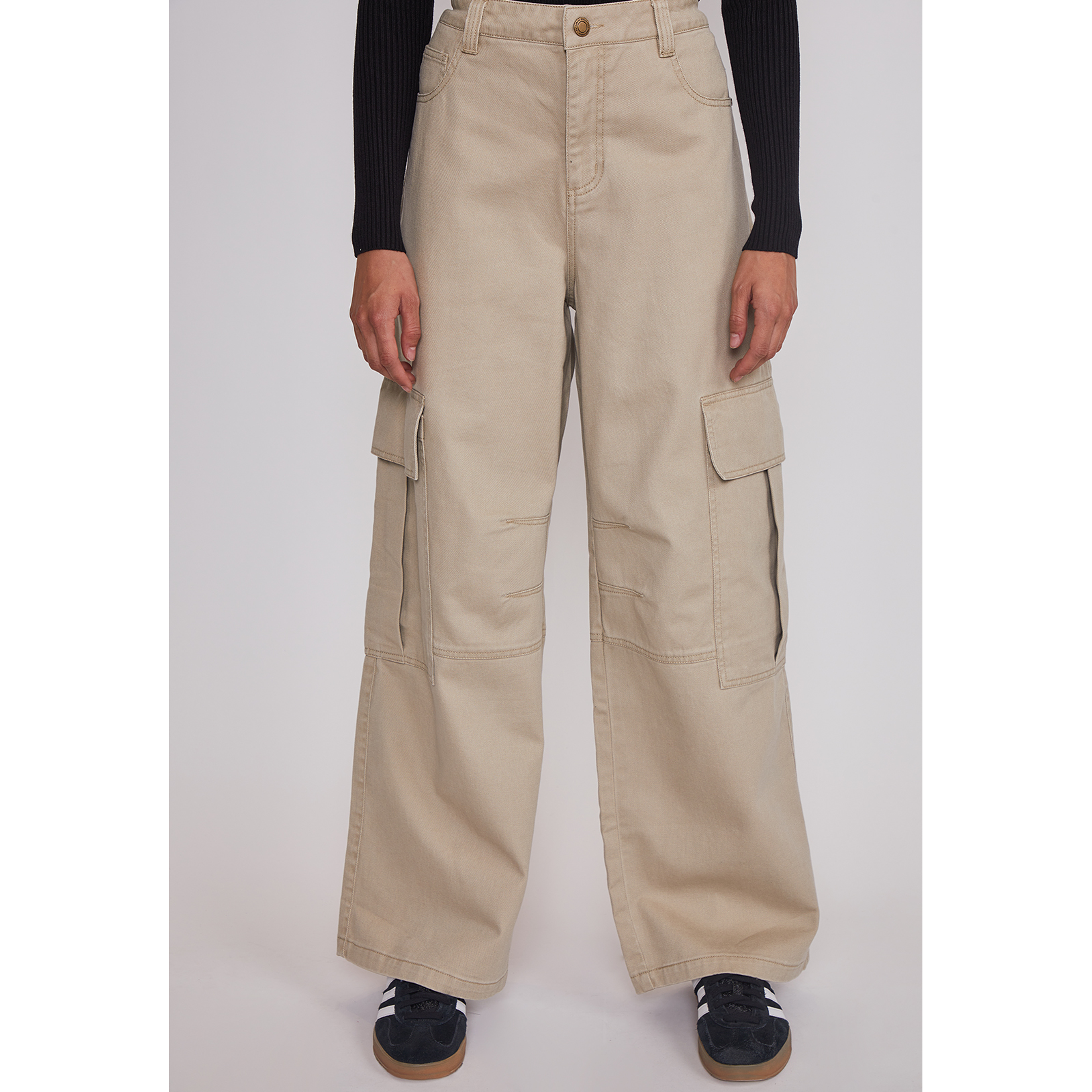 Pantalón Mujer Cargo Super Baggy Beige Sioux 1