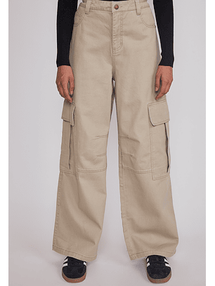 Pantalón Mujer Cargo Super Baggy Beige Sioux