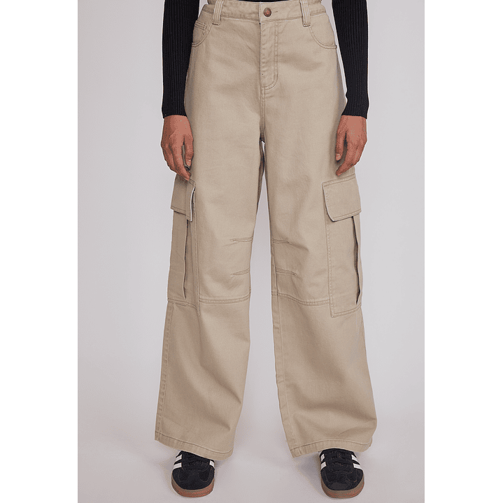 Pantalón Mujer Cargo Super Baggy Beige Sioux 1