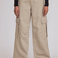Pantalón Mujer Cargo Super Baggy Beige Sioux - Miniatura 1