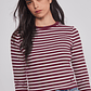 Polera Mujer Listada Burgundy Burdeo Sioux - Miniatura 4