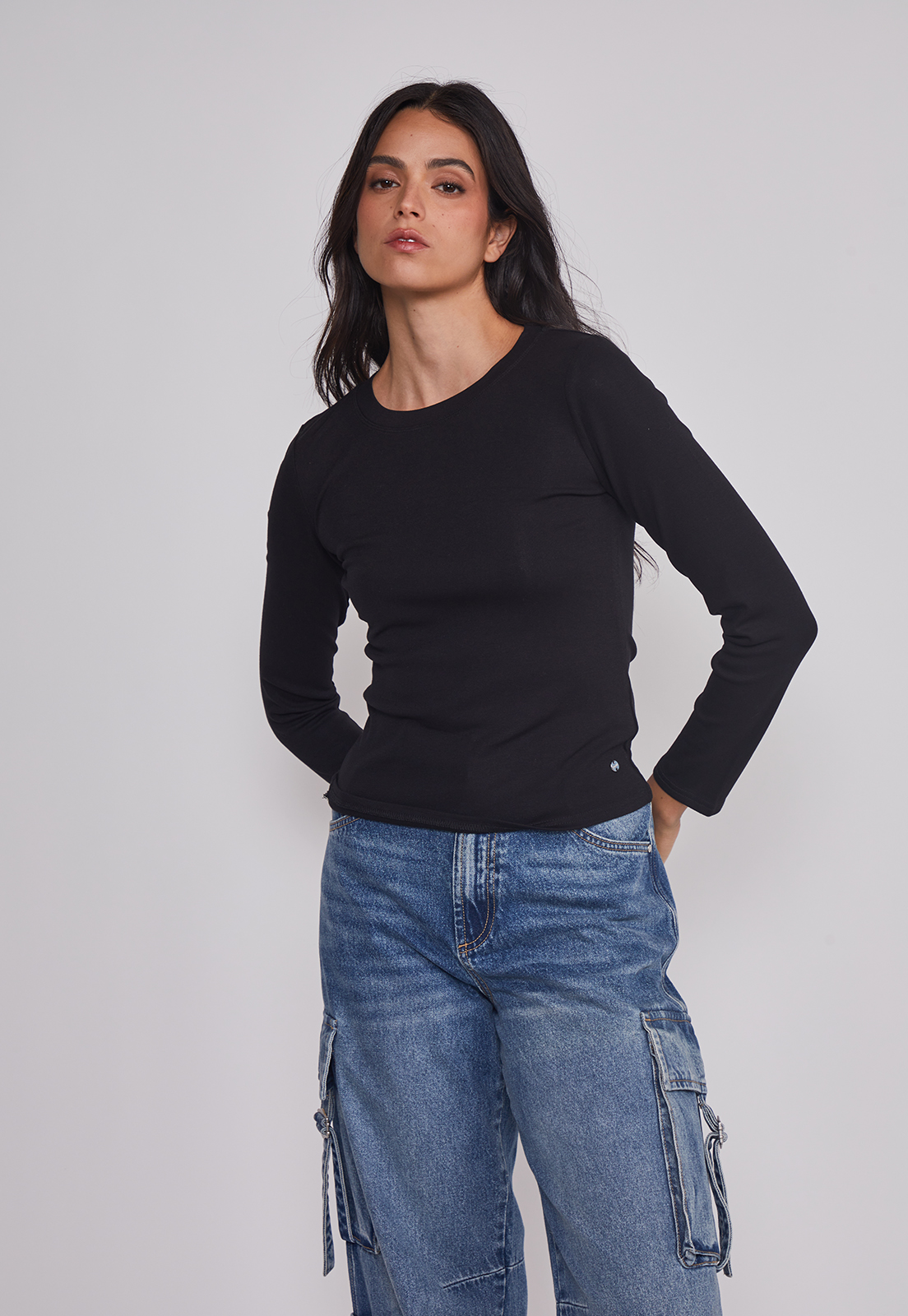 Camiseta Mujer Termica Negro Sioux 1