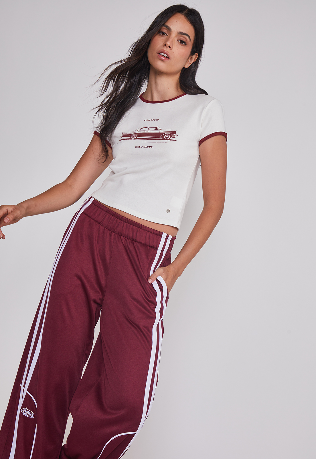 Pantalón Buzo Mujer Track Pant Burdeo Sioux 5