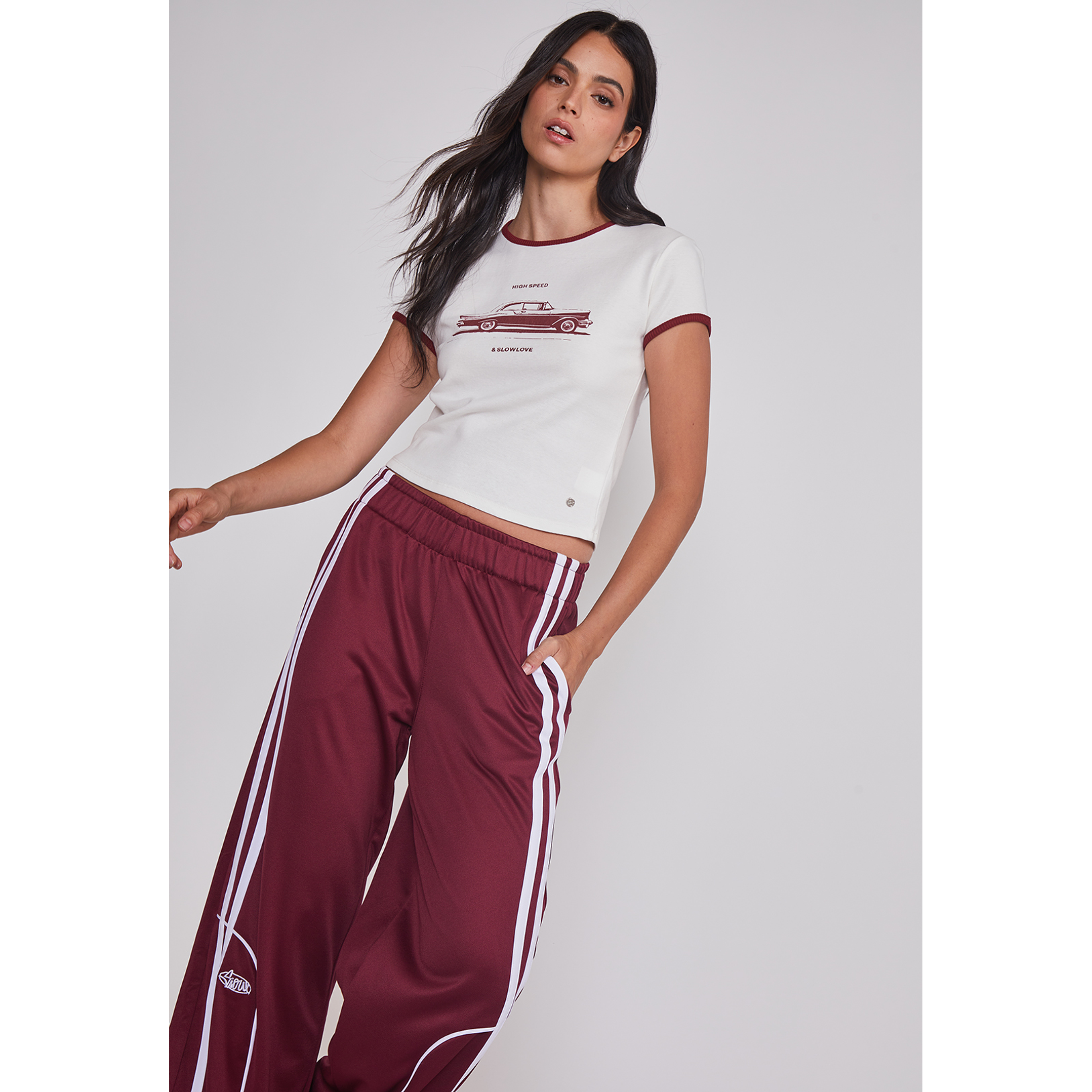 Pantalón Buzo Mujer Track Pant Burdeo Sioux 5