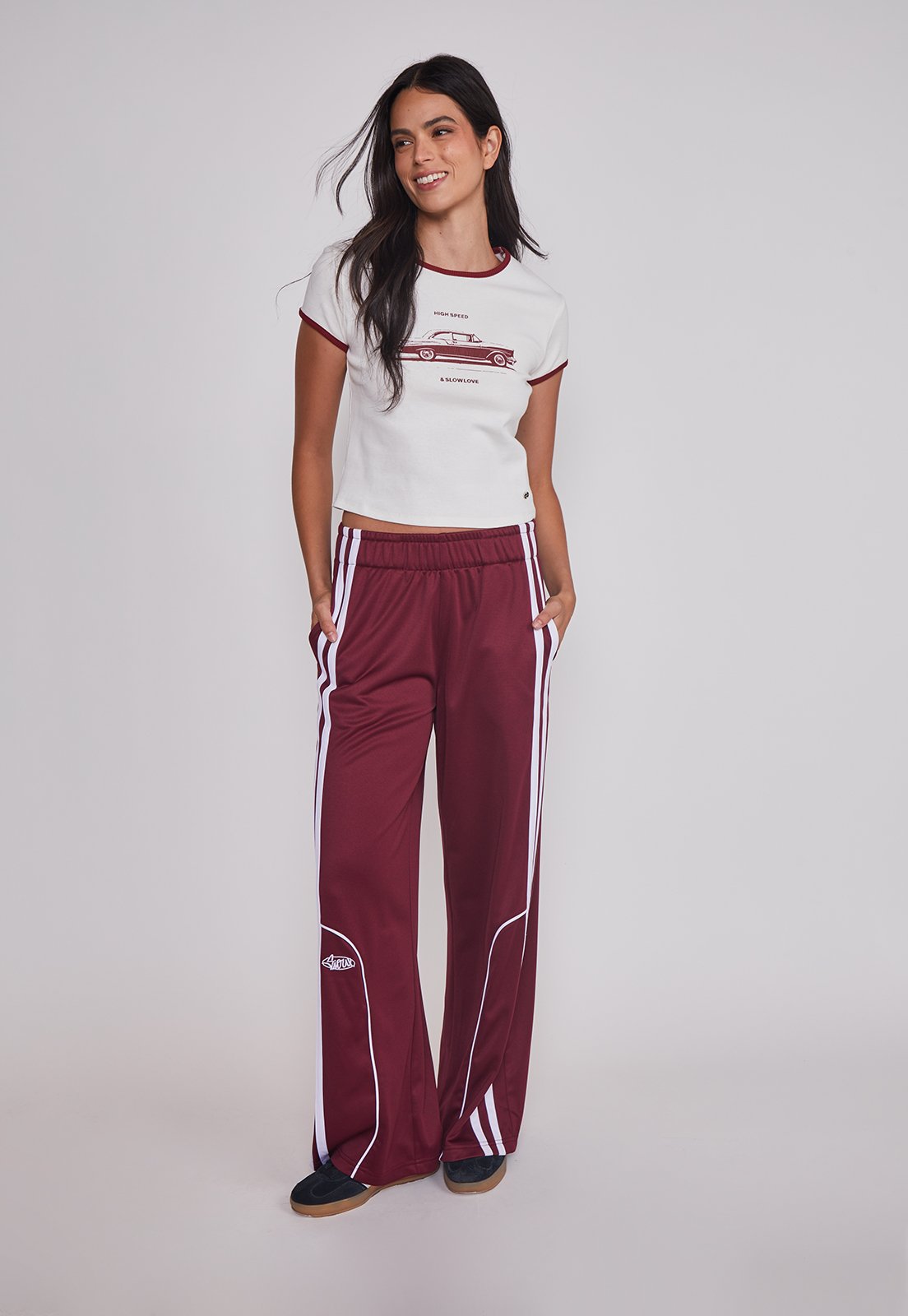 Pantalón Buzo Mujer Track Pant Burdeo Sioux 3