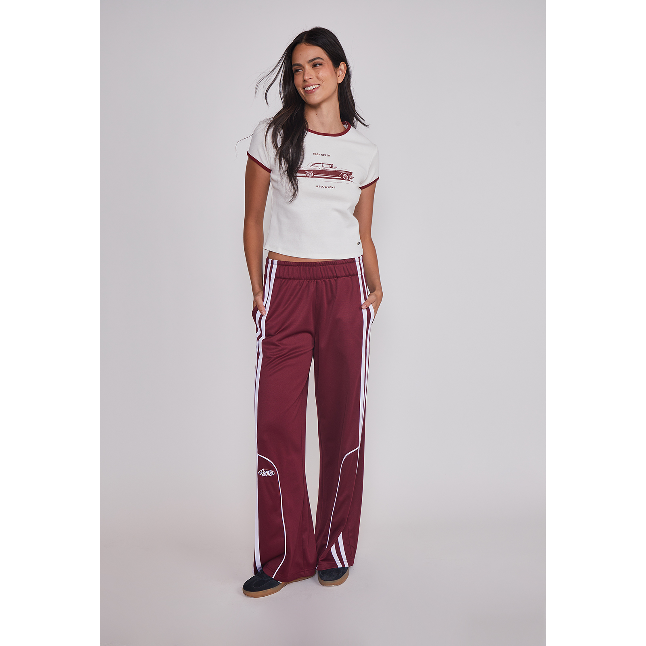 Pantalón Buzo Mujer Track Pant Burdeo Sioux 3