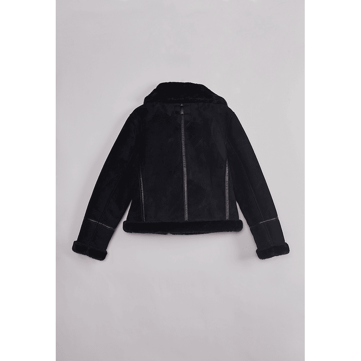 Chaqueta Mujer Aviadora Piel Negro Sioux 2