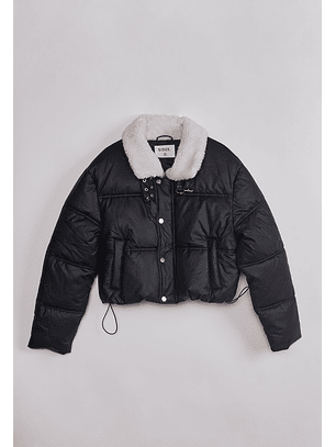 Parka Mujer Cuello Chiporro Negro Sioux