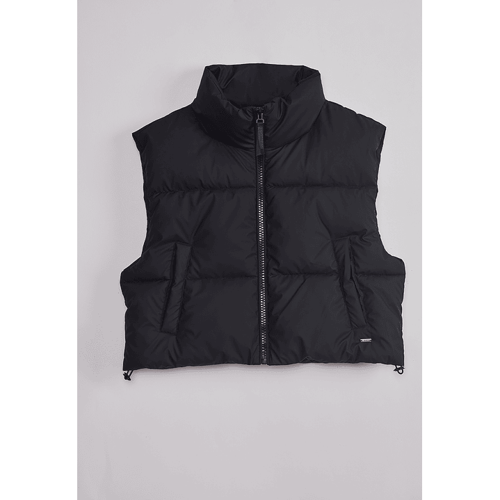 Parka Mujer Sin Mangas Crop Negro Sioux 1