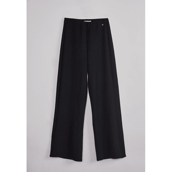 Pantalón Mujer Tejido Melange Negro Sioux 1