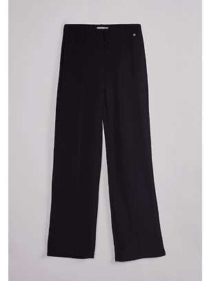 Pantalón Mujer Tejido Wide Negro Sioux