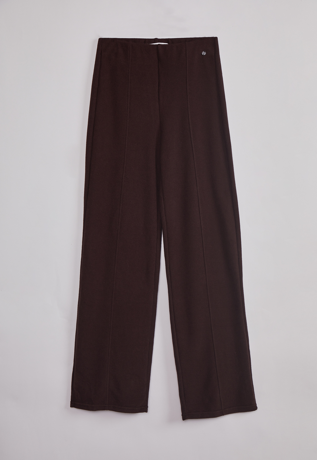 Pantalón Mujer Tejido Wide Café Sioux 1