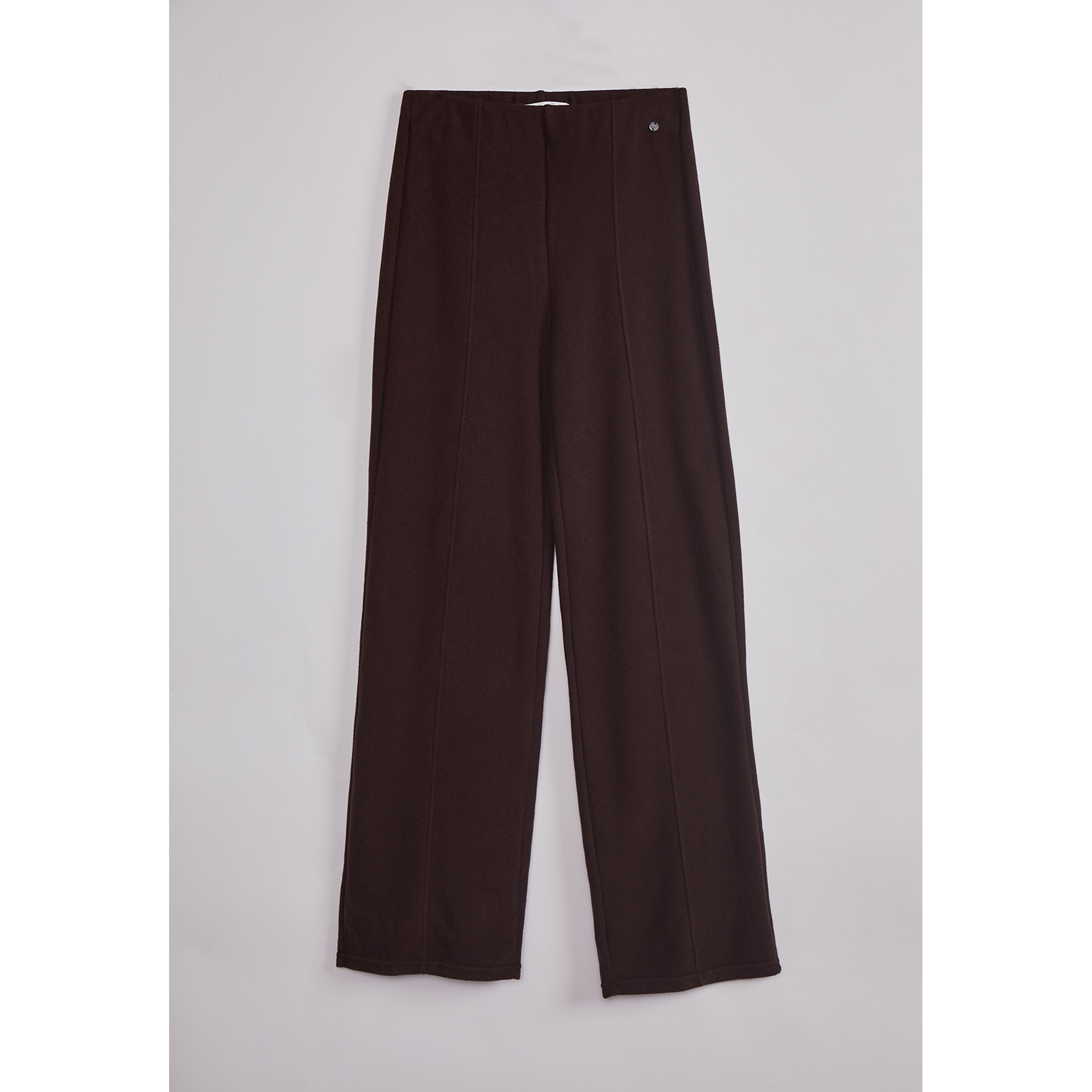 Pantalón Mujer Tejido Wide Café Sioux 1
