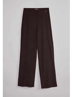 Pantalón Mujer Tejido Wide Café Sioux