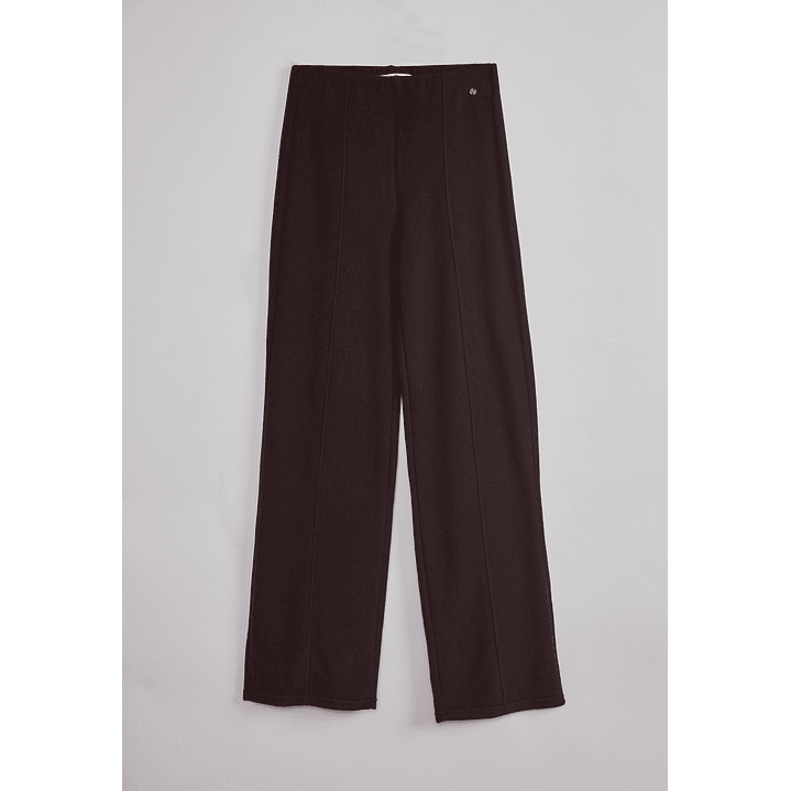 Pantalón Mujer Tejido Wide Café Sioux 1
