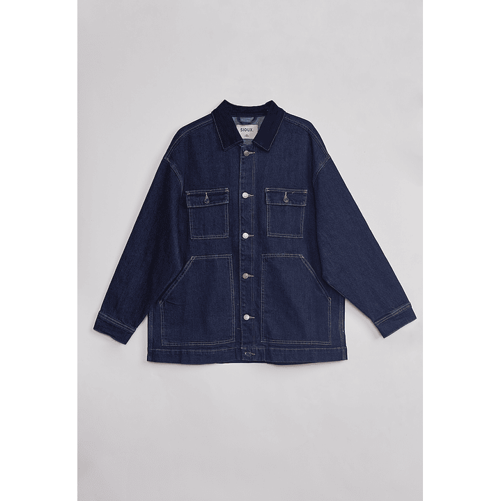 Chaqueta Mujer Raw Denim Worker Azul Sioux 1