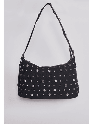 Cartera Gamuza Tachas Negro Sioux