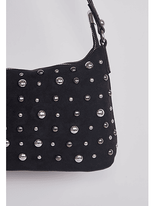 Cartera Gamuza Tachas Negro Sioux