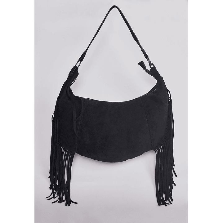 Cartera Flecos Negro Sioux 1