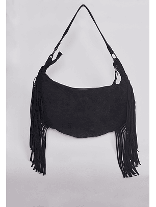 Cartera Flecos Negro Sioux