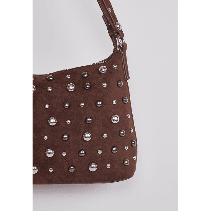 Cartera Gamuza Tachas Café Sioux 2