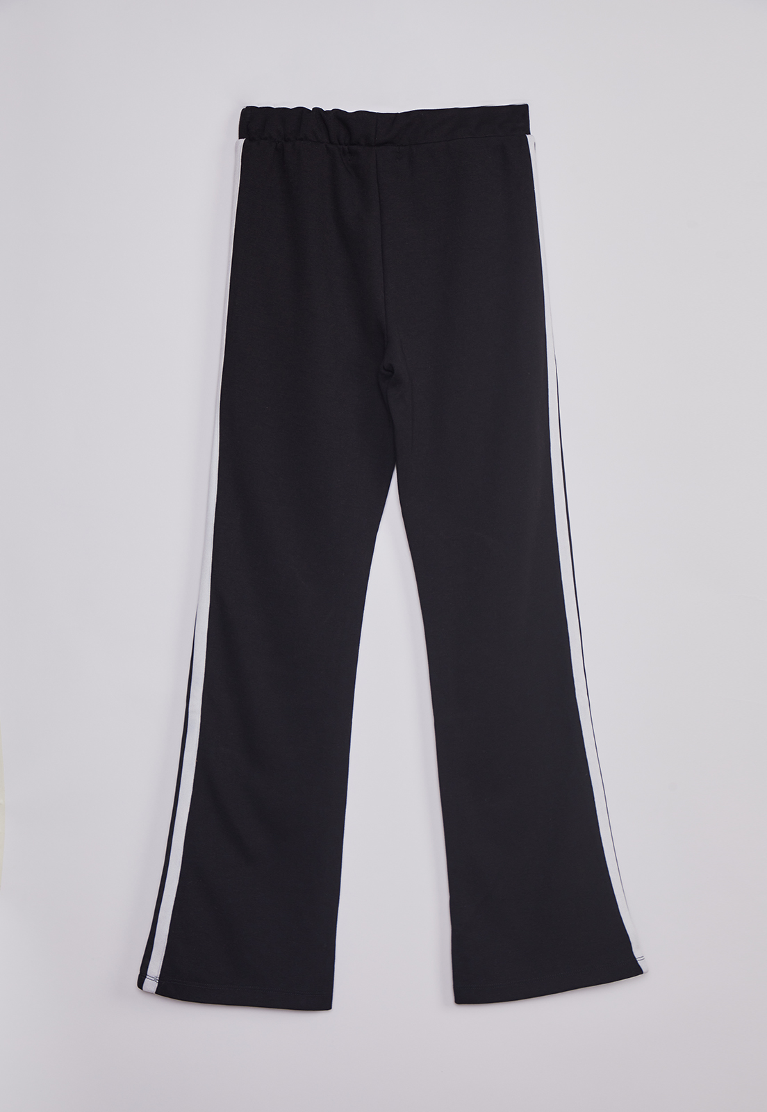 Pantalón Buzo Mujer Flare Banda Lateral Negro Sioux 2