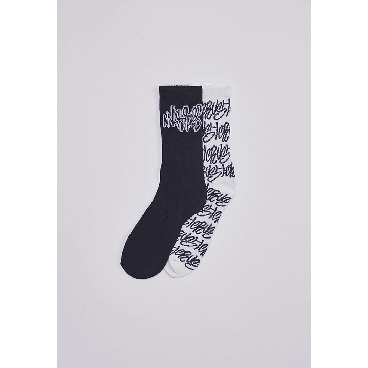 Calcetín Largo Urban Letras Bicolor Sioux 2