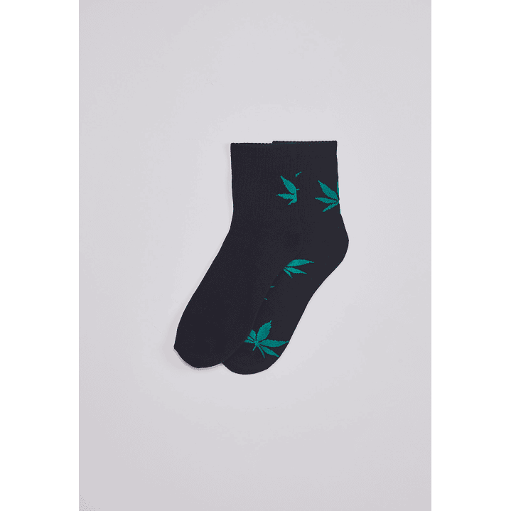 Calcetín Largo Urban Hojas Negro Sioux 2