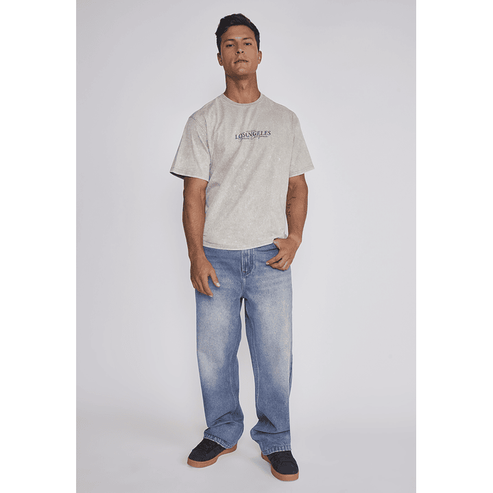 Polera Hombre Relaxed Los Angeles Café Sioux 3