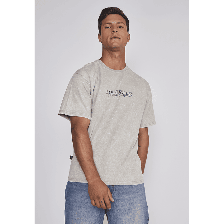 Polera Hombre Relaxed Los Angeles Café Sioux 1