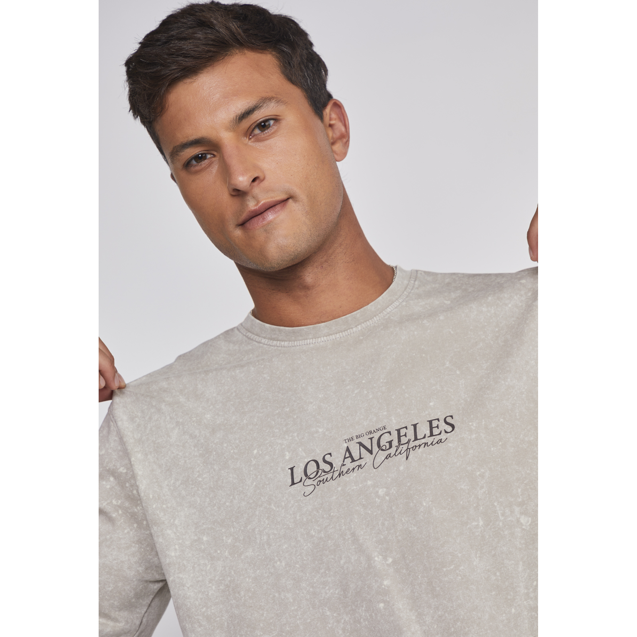 Polera Hombre Relaxed Los Angeles Café Sioux 4
