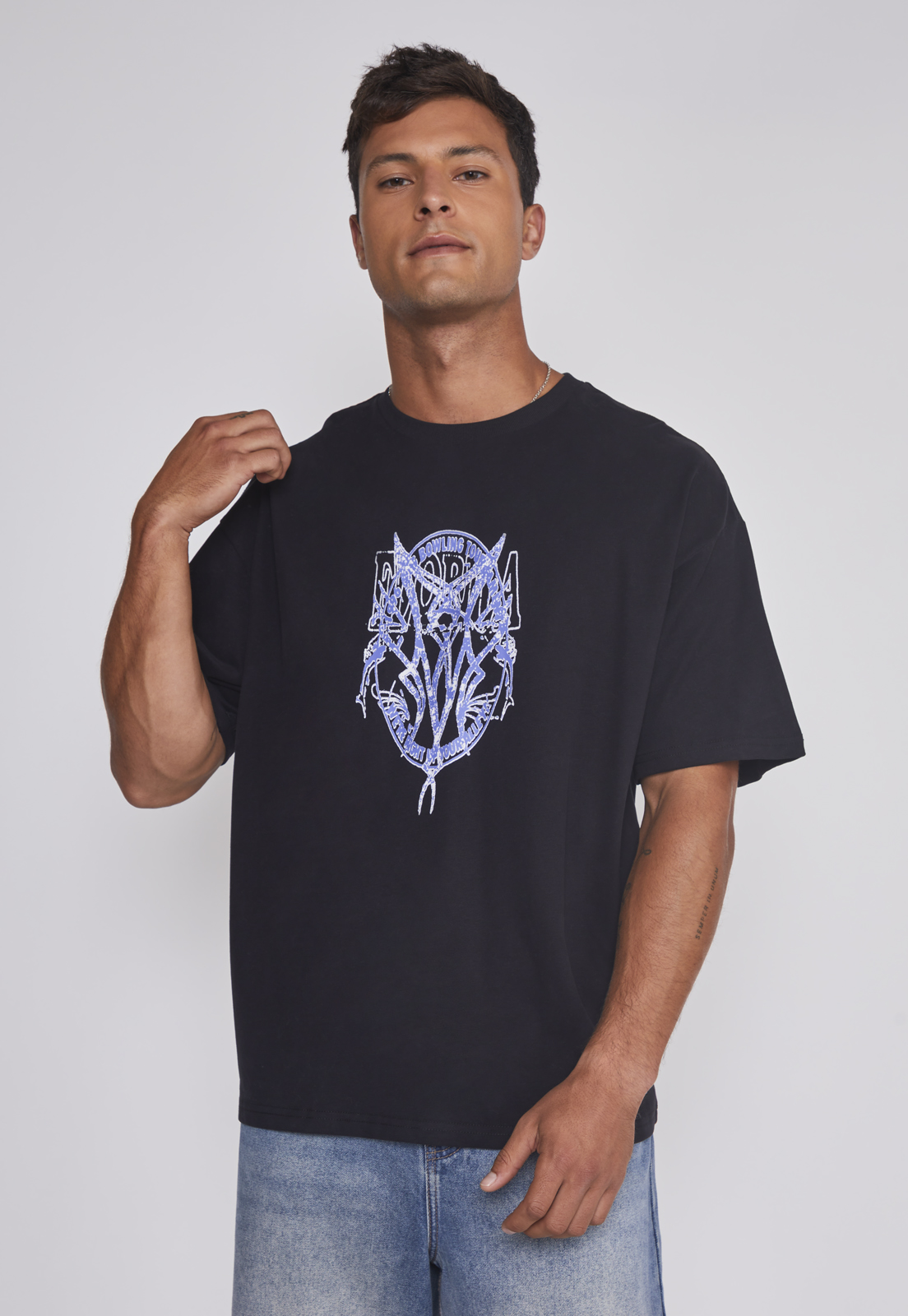 Polera Hombre Death Relaxed Negro Sioux 1