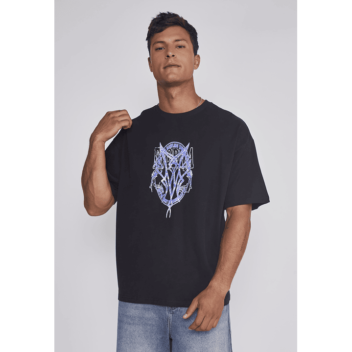Polera Hombre Death Relaxed Negro Sioux 1