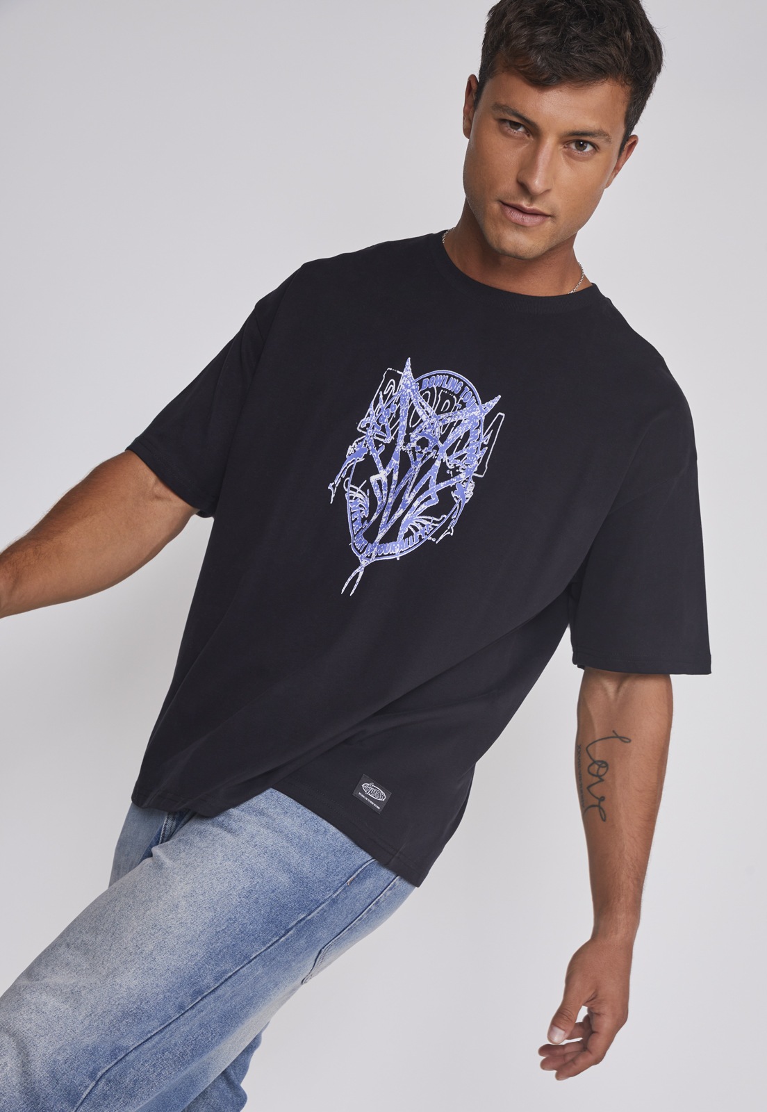 Polera Hombre Death Relaxed Negro Sioux 5