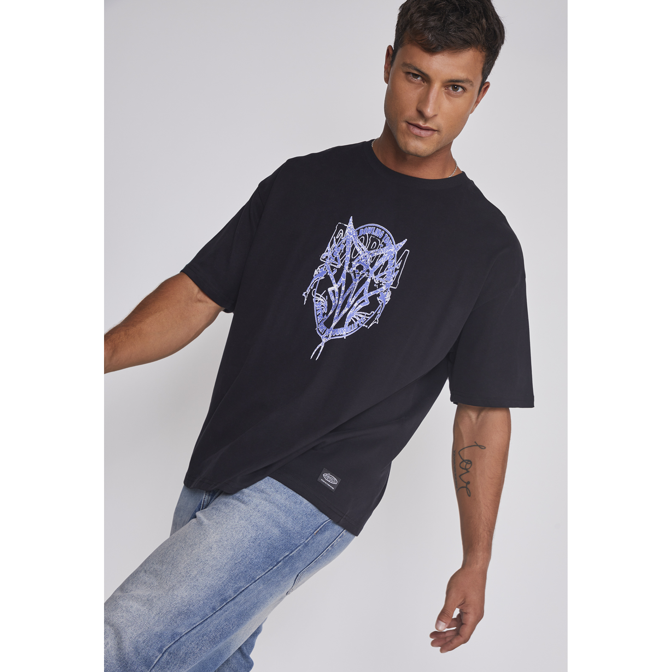 Polera Hombre Death Relaxed Negro Sioux 5
