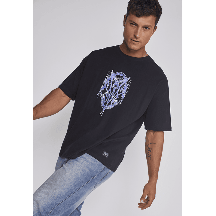 Polera Hombre Death Relaxed Negro Sioux 5